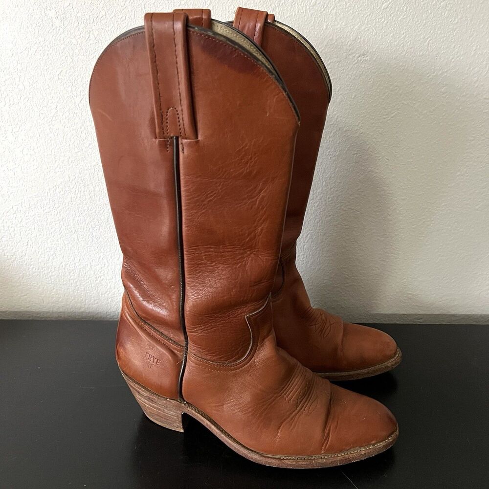 Vintage Frye 2355 Brown Cowboy Western Boots Men’s Size 9 D